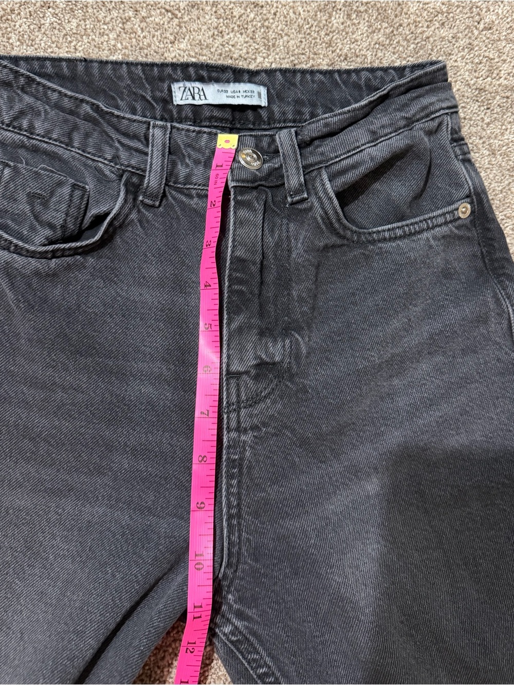 Zara Black High Waist Straight-Leg Women’s Ankle Denim Jeans Size 25 (0) - Picture 8 of 10